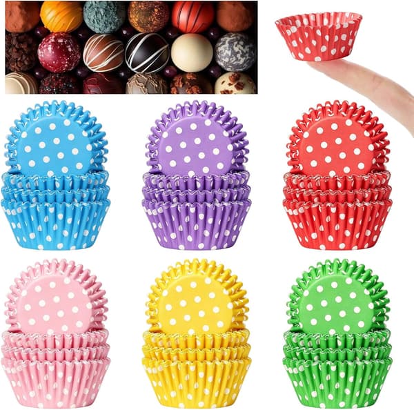 600 Mini Cupcakeformer, Oljetett Papir Bakekopper for Bursdagsfest Dessert & Godteri Dekor
