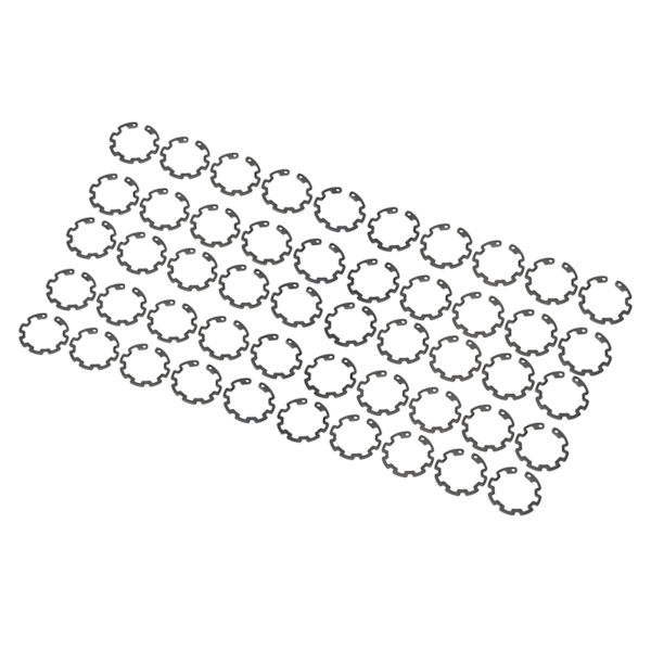50 stk. 1,3 mm AC-kompressor koblings snap ring sort jern præcis pasform til 10S AC-kompressor koblingsaksel