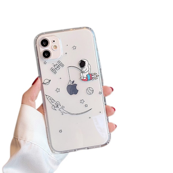 Kompatibel med iPhone 13 Skal Söt Astronaut Design Silikon