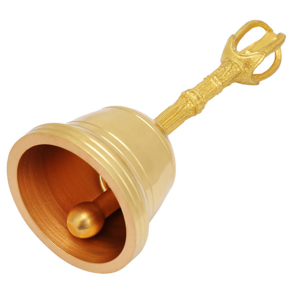 Populär ren mässingshandklocka buddhistisk klocka Feng Shui taoistiskt instrument 4,5 tum skaller