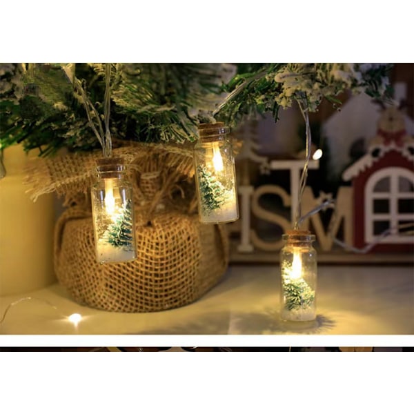 Julgransljus 20 LED Önskeflaska Ljusslinga Krist