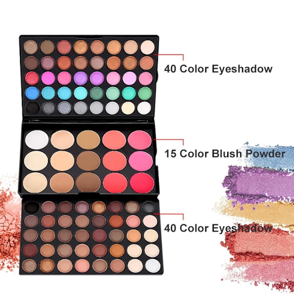 All-in-One Makeup Kit Presentset, Makeup Kit för Kvinnor Fullt Set, Makeup Presentset, Perfekt Presentval (24 st) POP001