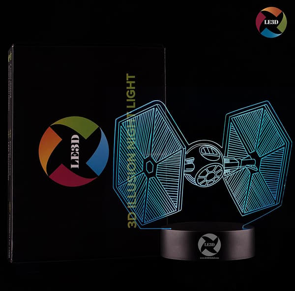 3D Optisk Illusions Natlampe - 7 LED Farveskiftende Lampe