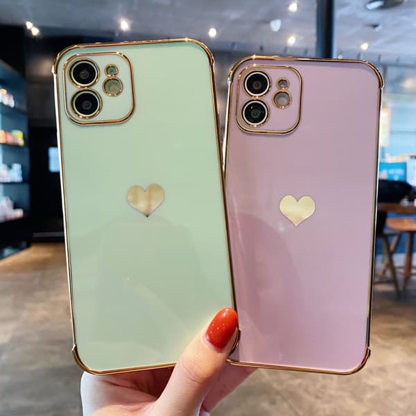 Kompatibel med iPhone Xs Max Deksel Søt, Luksuriøs Elektroplettering