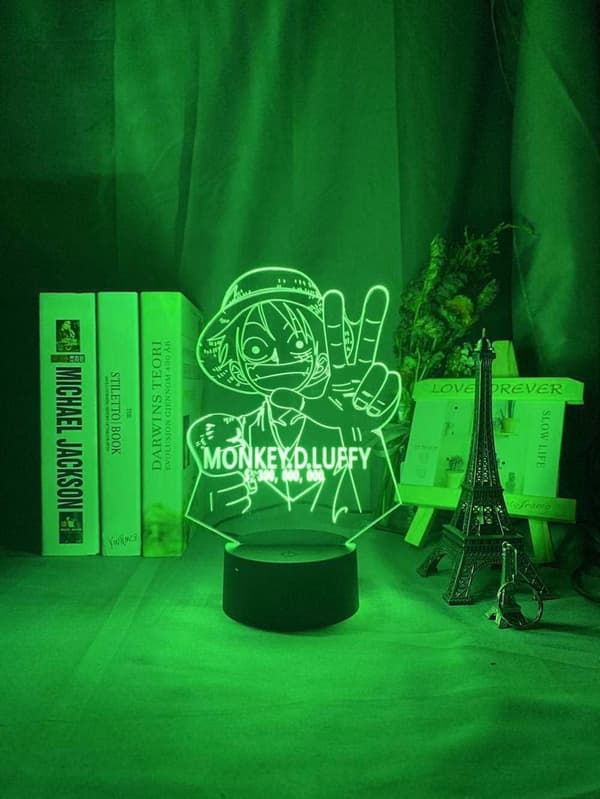 One Piece Luffy 3D Illusjons Nattlampe Smart Touch, RG