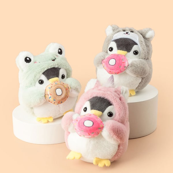 Plush nøgleringe kawaii nøglering små fyldte dyr, Tiger Pingvin, søde nøgleringe til rygsække, kawaii dyr. Tiger
