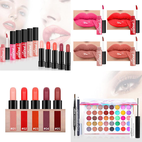 All-in-One Makeup Kit Presentset, Makeup Kit för Kvinnor Fullt Set, Makeup Presentset, Perfekt Presentval (29 st) POP002