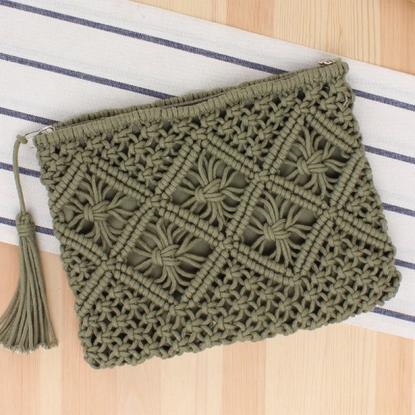 Sommer Strand Halmveske for Kvinner Liten Crossbody Topphåndtak Skulder Håndveske Mini Håndvevd Rattan Clutch Pung