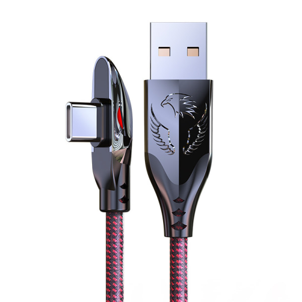 90 graders typ C USB -kabel 1,2 meter【1-pack 66W】 Speldesign