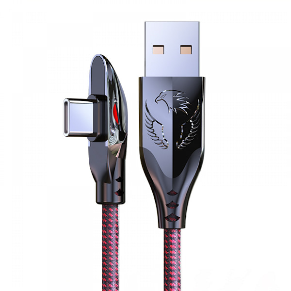 90 graders Type C USB-kabel 1,2 meter【1-pack 66W】Spieldesign
