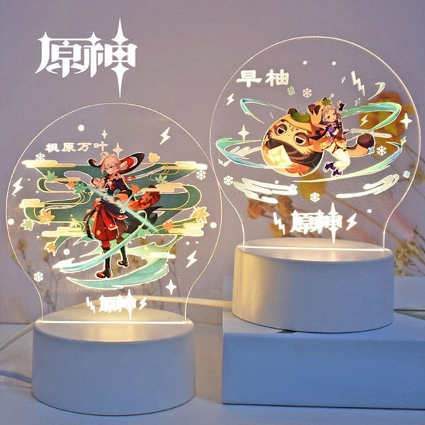 Genshin Impact Barbara 3D LED-akrylnattlampor 7 färger
