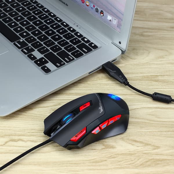 S800 gamingmus med makrodefinition, 9 programmerbare knapper