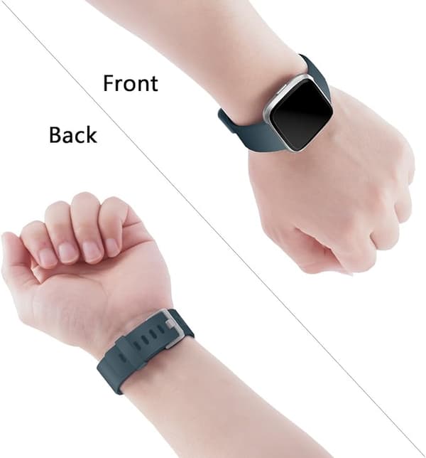 Smartwatch-rem til Fitbit Versa Smartwatch, Versa 2 og Versa Lite SE ure til kvinder og mænd (Skiferblå-L)