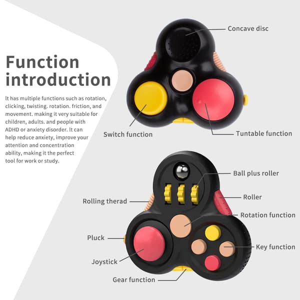 Fidget Pad Fidget Legetøj til voksne og børn - 4 stk. Stressaflastende sensorisk klikker-controller-legetøj, hjælper med ADHD autisme, påskekurv S 4PCS-B