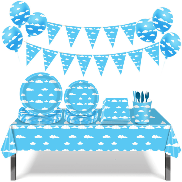 Tecknad berättelse Party bordsduk, Blue Sky Party