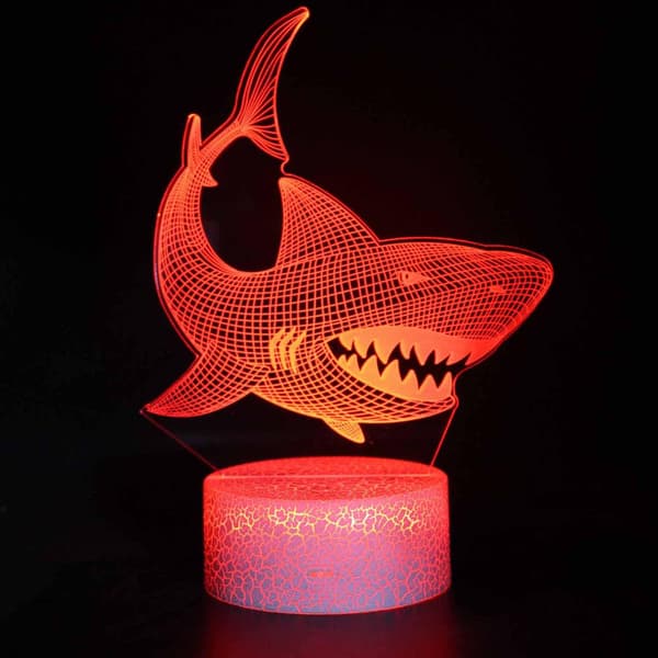 Natlampe til Børn, 3D Visualisering 7 Farver + 16 Farveskift Optisk Illusion Led Berøringsfølsom Lampe