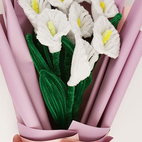 Fargerike, utsøkte, vakre, bøyelige og holdbare rørrensere for håndverk, DIY og håndlagde leker Calla Lily