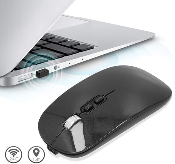Langaton hiiri, 2.4G/Bluetooth 5.0 Dual Mode langaton optinen