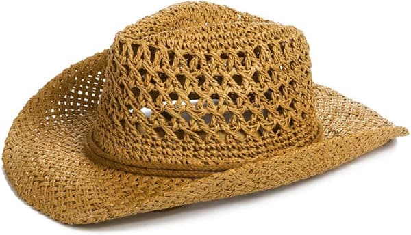 Stråhat Dame Herre Cowboyhat Strand Slap Sun Hat Brim Sum A