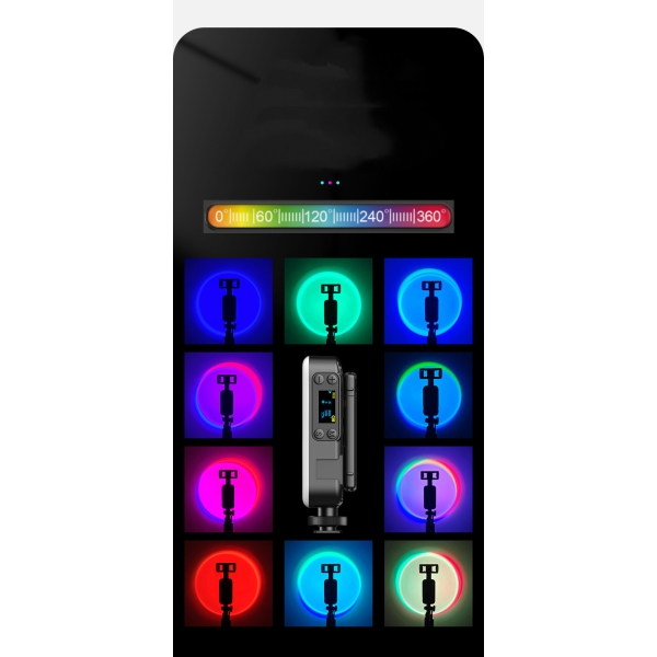 RGB LED-fyllningsljus, mini, bärbar, multifunktionell kamerafyllning