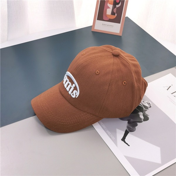 Hatt Brev Broderad Justerbar Baseballkeps Brown