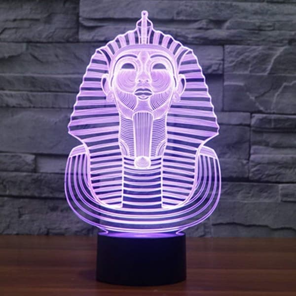 3D Piratskip Nattlamper 3D LED Nattlys Bord Skrivebord Opt