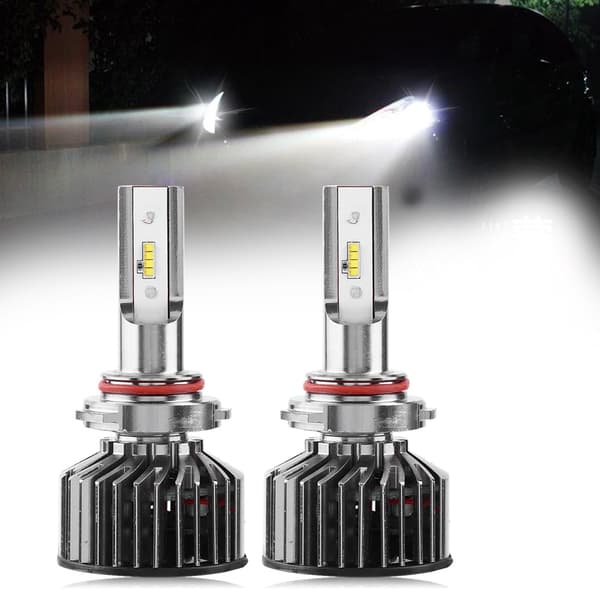 1 Par Super Lyse Bil LED-Hodelyskit Hodelyspærer 6000K 55W 9012