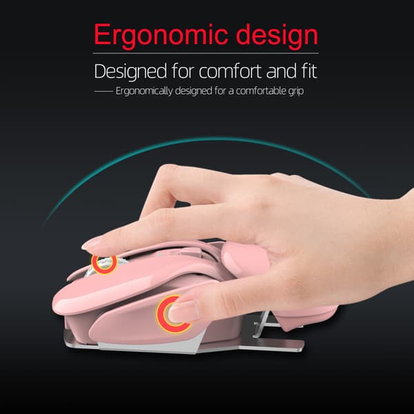 Kablet Gaming Mus Støjsvagt Klik, Ergonomisk Kablet USB Computer