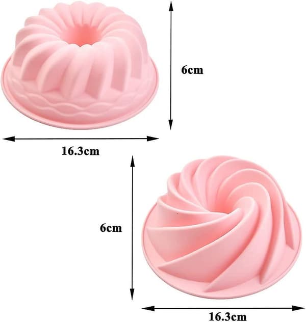 2 Stykker 15 cm Silikone Kageform Non-stick Kageform