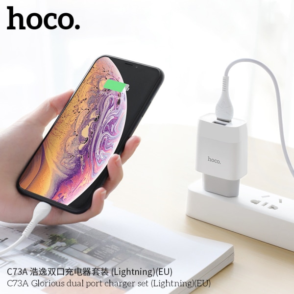 hoco. C57A Europeisk standard PD+QC3.0 snabbladdare TYPE-C till
