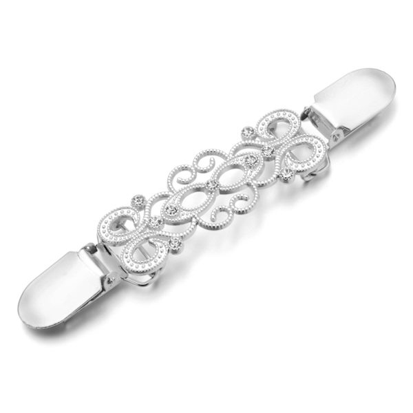 Diamantklokedjeklänningsspänne Anknäbbsklämma Sjal Halsduk C