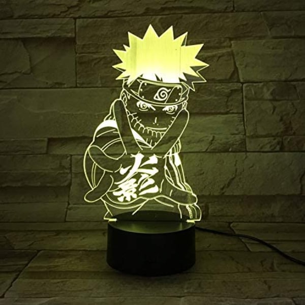 Naruto Kakashi Uchiha Sasuke 3D Illusion Nattlampa Liten