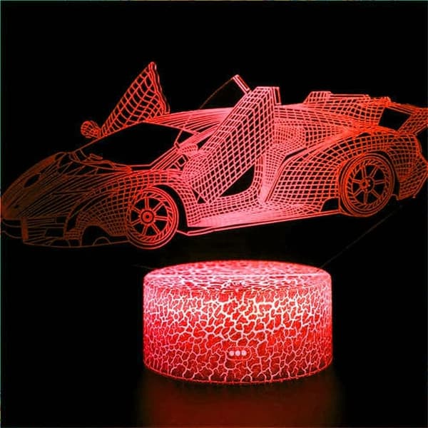7 Farveskiftende Natlampe 3D Atmosfære Pære Lys 3D V