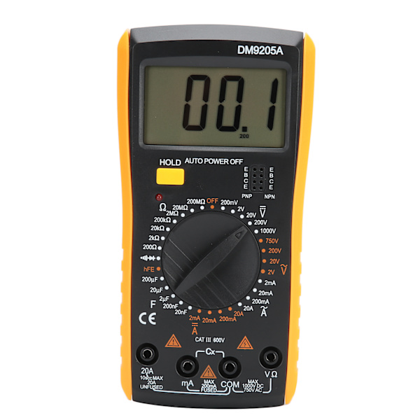 Multimeter Digital AC DC Spänning Ström Resistans Tester Elektriker Multifunktionsmätare