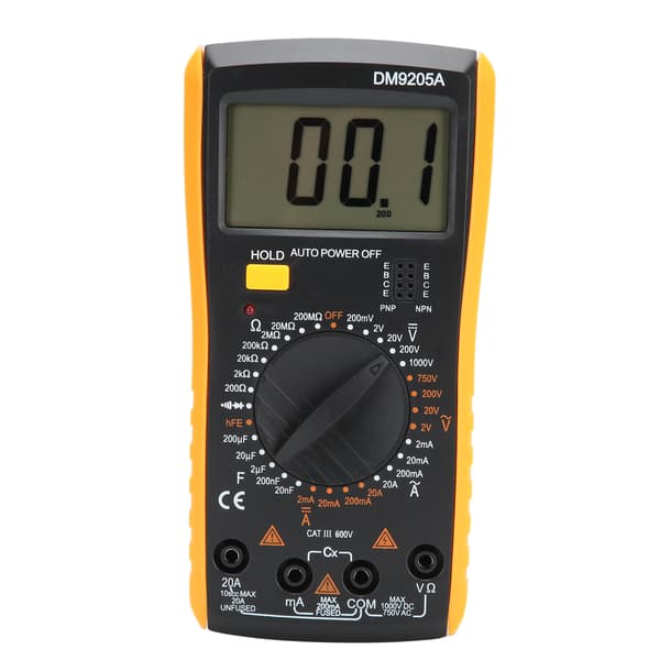 Multimeter Digital AC DC Spenning Strøm Motstand Tester Elektriker Multifunksjonsmåler