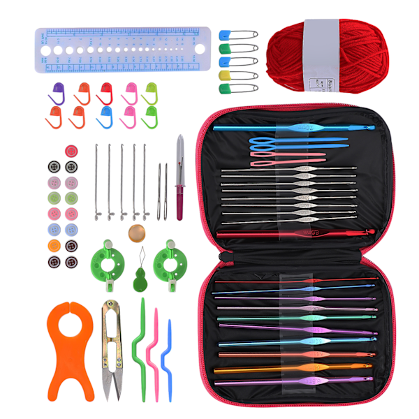 Ergonomiska virknålar stickningsnål med handarbetes tillbehör kit verktyg för sömnad