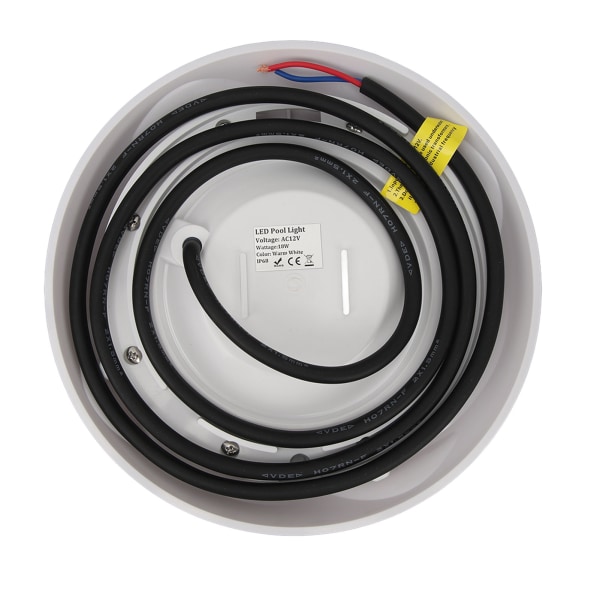 Simljus för pool 12V 18W IP68 Vattentät Väggmonterad LED-poolbelysning för offentlig fontän White Light