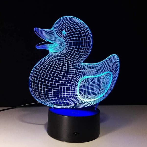 3D Illusionslampe LED Natlys Visuel Nyhed USB Bordlampe La
