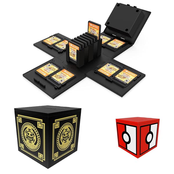 Spilopbevaringsboks til Switch-spilkort One Piece Games Cube op til 16 spil, Foldbar Nintendo Switch-spilkortkasse Cube Nintendo Switch-spilopbevaring B
