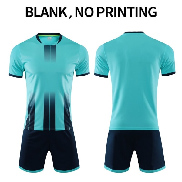 Anpassade fotbollströjor för män 100 % polyester fotbollströjor klubblagsträning fotbollskläder uniform set för vuxna 6316 Light Blue XS