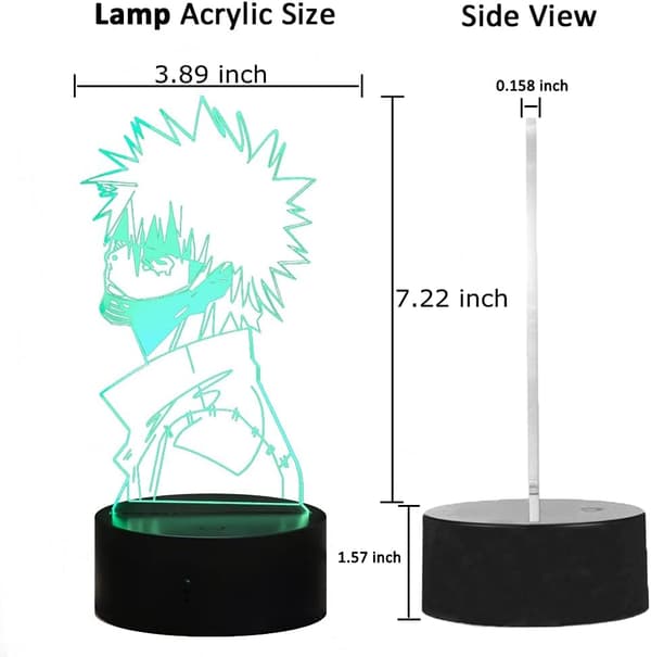 Japansk Anime Figur Lampe Dabi 3D Led Illusjon Nattlys
