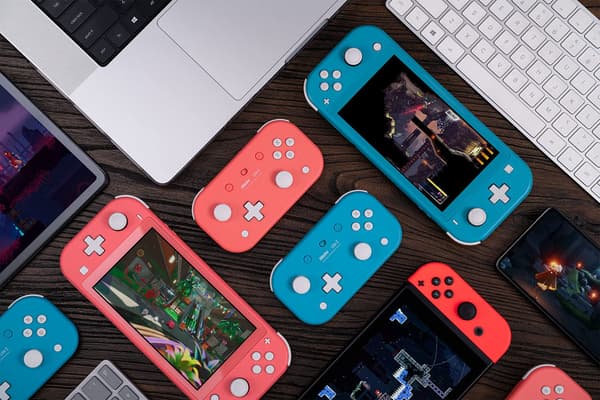 Lite 2 Bluetooth -peliohjain Switchille, Switch Litelle, Androidille ja Raspberry Pi:lle (Pinkki) Pink