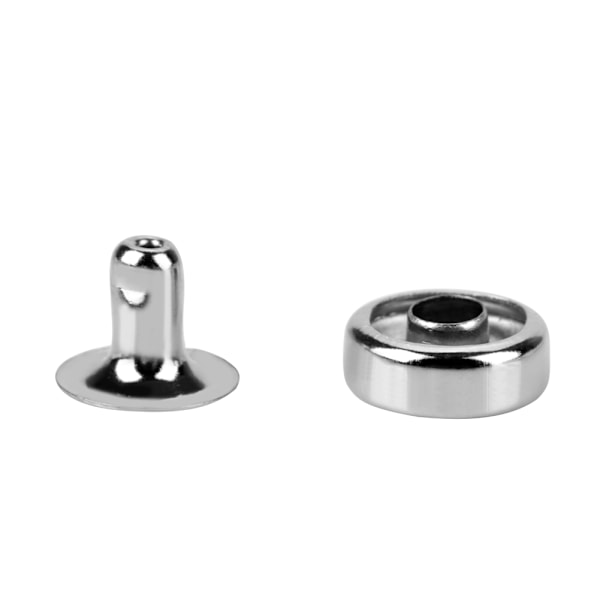 DIY dobbelthullnitter rørformede metallnagler skinnhåndverk montering dekorasjon med festeverktøy (#2)