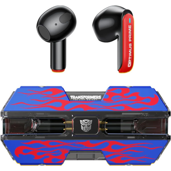 Transformers TF-T01 True Wireless Earbuds Bluetooth 5.4 Hodetelefoner Bass Stereo Øretelefoner, Bluetooth Ørepropp i Øret Støydempende Mikrofon, 60H Spilletid Optimus Prime
