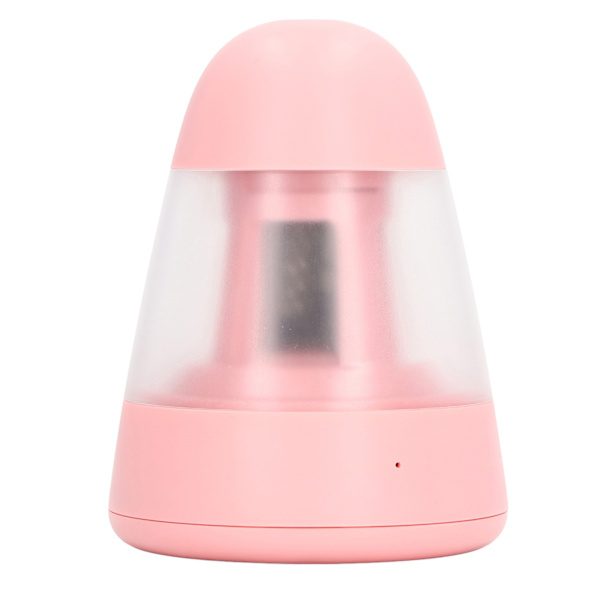 Automatisk blyantspisser, liten, bærbar, stor kapasitet, batteri, 3 nivåer justerbar elektrisk blyantspisser, rosa