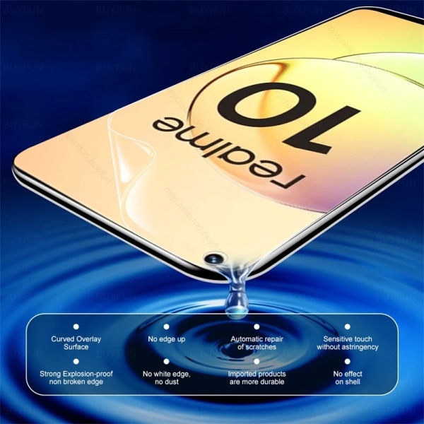 4IN1 Hydrogel Film för Realme 9 4G 9 Pro Plus Lins & Skärmskyddsfilm