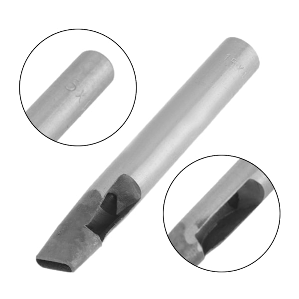 4mm Læderhåndværk Oval Rektangel Hul Hul Stanser Hul Stanser DIY Værktøjer (15 x 4mm)