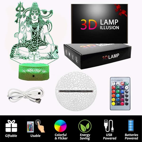 3D Illusion Natlampe Lord Hanuman Statue Bedste Gaveidé D