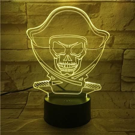 One Piece Luffy 3D Illusjons Nattlampe Smart Touch, RG