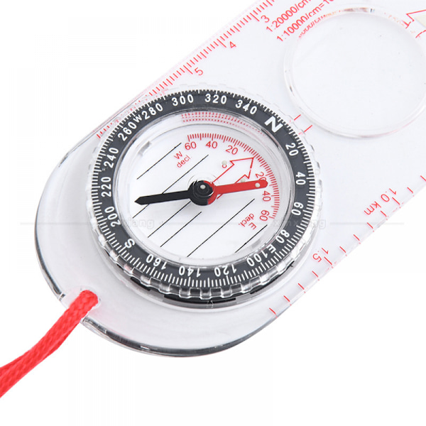 Professionell orienteringscamping scouter basplatta karta magnifier